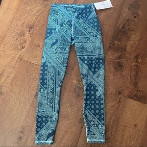 NWT fabletics the boost ll leggings blue xxs extra extra small